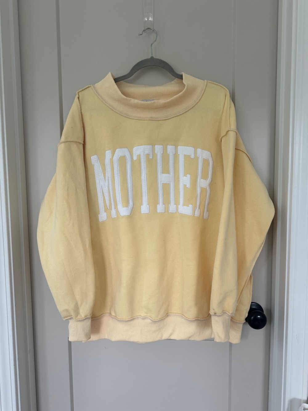 Mother Yellow Mockneck Sweatshirt